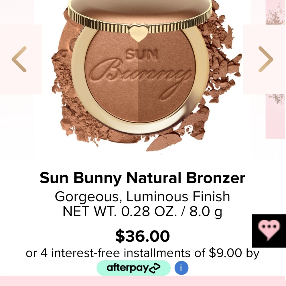 Too faced sun bunny radiant two tone bronzer